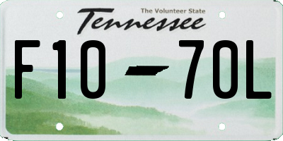 TN license plate F1070L