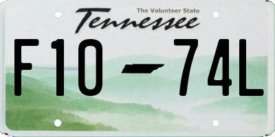 TN license plate F1074L