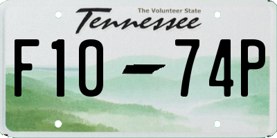TN license plate F1074P