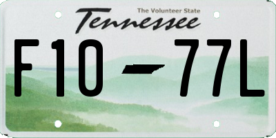 TN license plate F1077L
