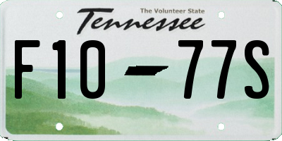TN license plate F1077S