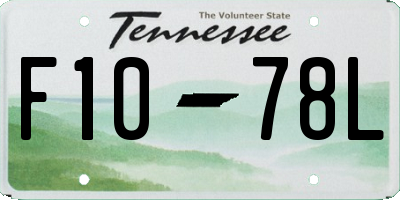 TN license plate F1078L