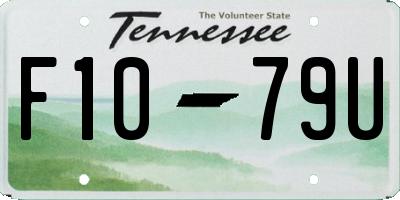 TN license plate F1079U