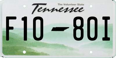 TN license plate F1080I