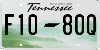 TN license plate F1080Q