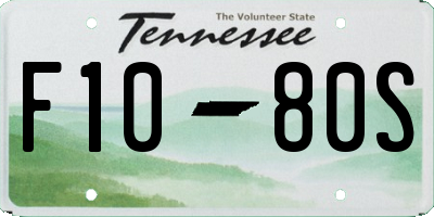 TN license plate F1080S