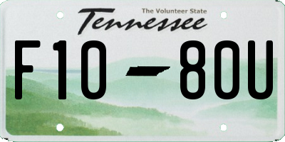 TN license plate F1080U