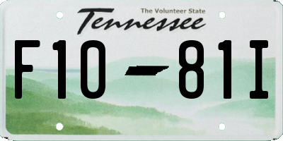 TN license plate F1081I
