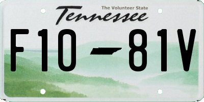 TN license plate F1081V