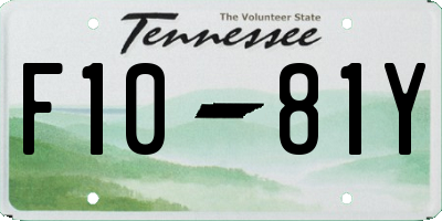 TN license plate F1081Y