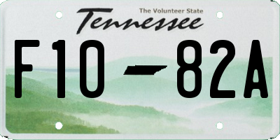 TN license plate F1082A