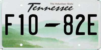 TN license plate F1082E