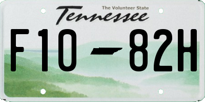 TN license plate F1082H