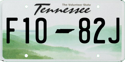 TN license plate F1082J