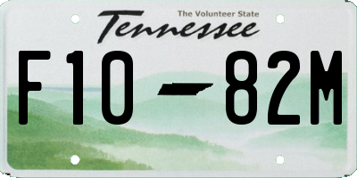 TN license plate F1082M