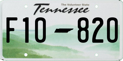 TN license plate F1082O