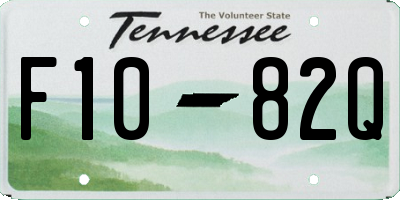 TN license plate F1082Q