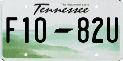 TN license plate F1082U
