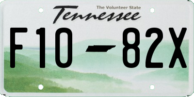 TN license plate F1082X