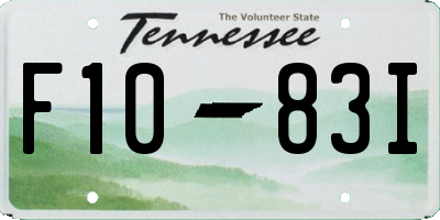 TN license plate F1083I