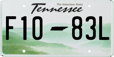 TN license plate F1083L