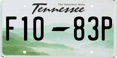 TN license plate F1083P
