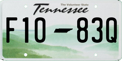 TN license plate F1083Q