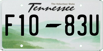 TN license plate F1083U