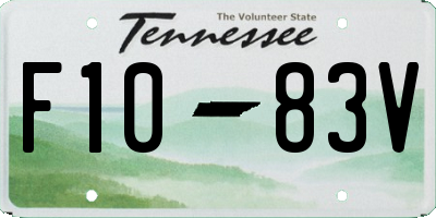 TN license plate F1083V