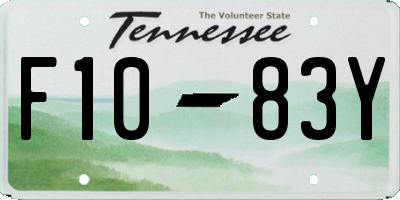 TN license plate F1083Y