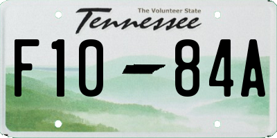 TN license plate F1084A