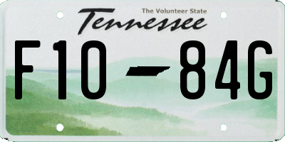 TN license plate F1084G