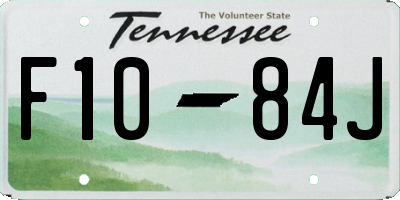TN license plate F1084J