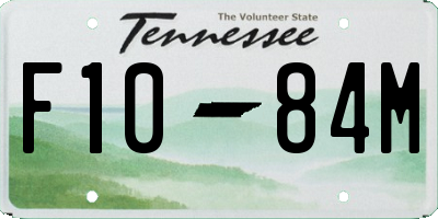 TN license plate F1084M