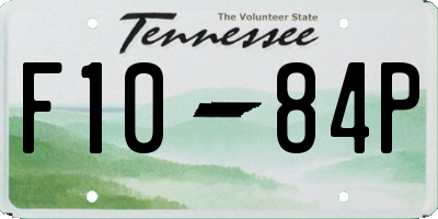 TN license plate F1084P