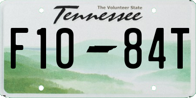 TN license plate F1084T