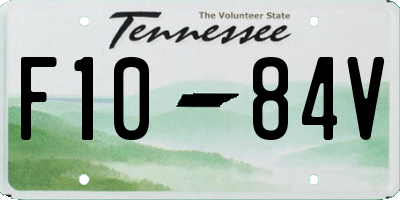 TN license plate F1084V