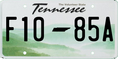 TN license plate F1085A