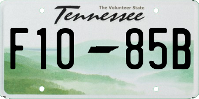 TN license plate F1085B