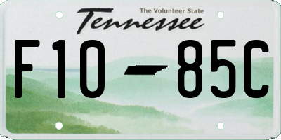 TN license plate F1085C