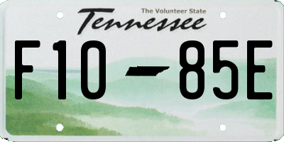 TN license plate F1085E