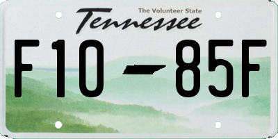TN license plate F1085F