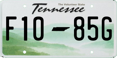 TN license plate F1085G