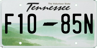 TN license plate F1085N