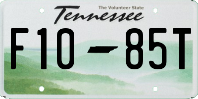 TN license plate F1085T