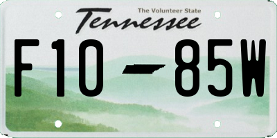 TN license plate F1085W