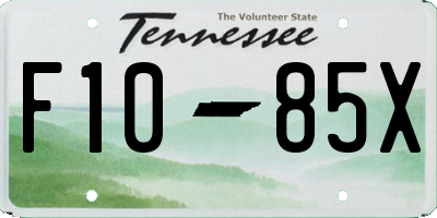TN license plate F1085X