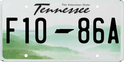 TN license plate F1086A