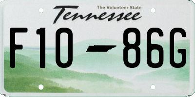 TN license plate F1086G