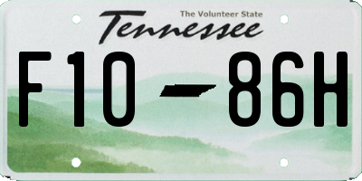 TN license plate F1086H